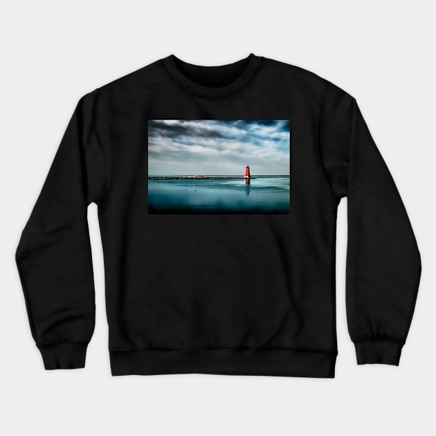 Red Beacon Crewneck Sweatshirt by ElevatedCT